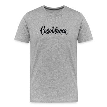 Casablanca - Männer Premium Bio T-Shirt - Grau meliert - Vorne - Damien (186cm)