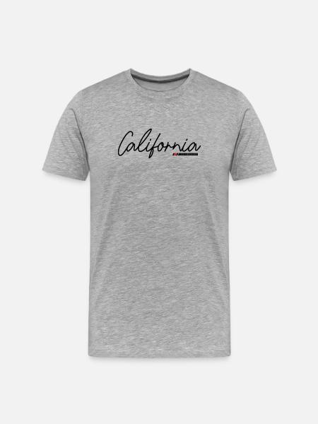 Abstract Natural Landscape Motif - Men's Premium Organic T-Shirt - heather grey