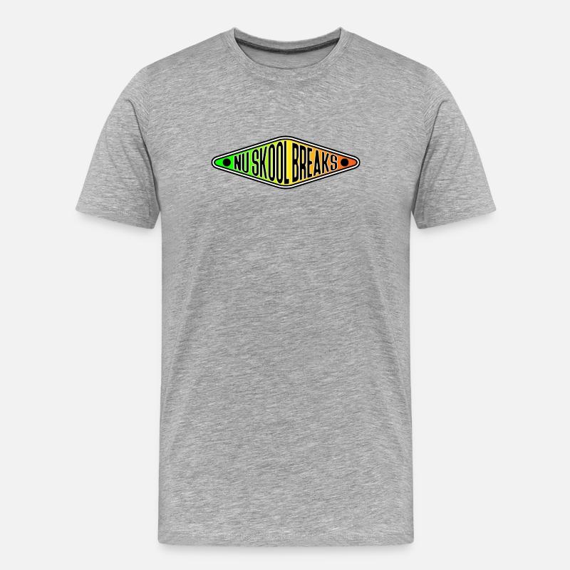 Nu Skool bricht den Breakbeat - Männer Premium Bio T-Shirt - Grau meliert