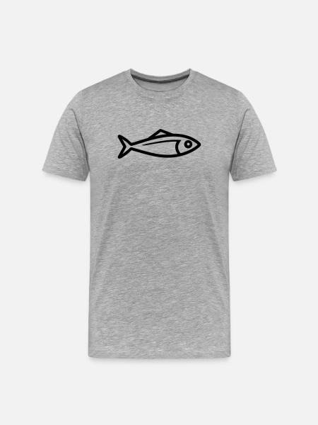 herring - Men's Premium Organic T-Shirt - heather grey