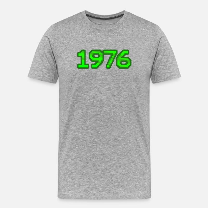 Nerd 1976 - Männer Premium Bio T-Shirt - Grau meliert