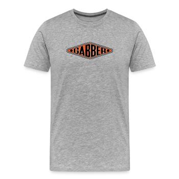 Gabber Shirt – Hardcore Techno Rave Vibes - Männer Premium Bio T-Shirt - Grau meliert - Vorne - Damien (186cm)