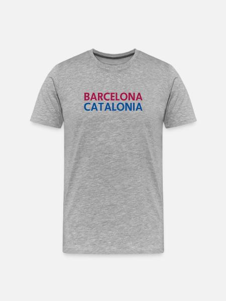 Lyrique Barcelone – Catalogne - T-shirt bio Premium Homme - gris chiné