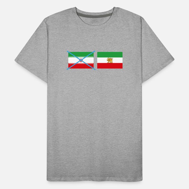 Smashed Iran flags Men's Premium Organic T-Shirt
