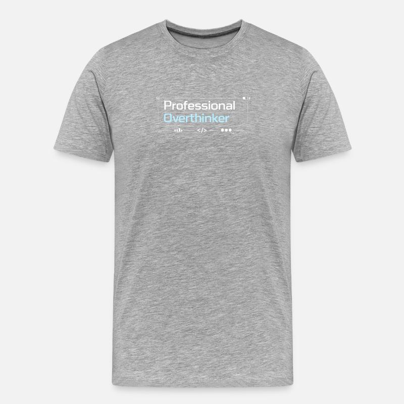 Professional OVERTHINKER tech - Men's Premium Organic T-Shirt - heather grey