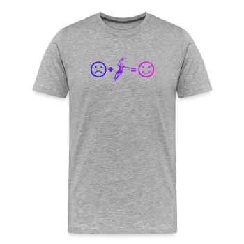 Motif padel avec valeur de reconnaissance - T-shirt bio Premium Homme - gris chiné - Devant - Damien (186cm)