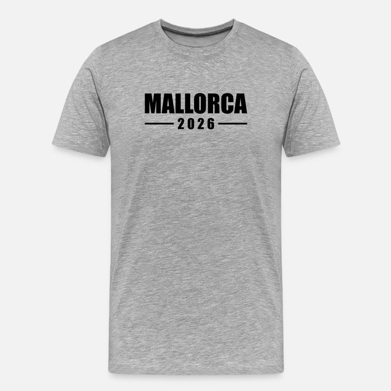 Mallorca 2026 - Männer Premium Bio T-Shirt - Grau meliert