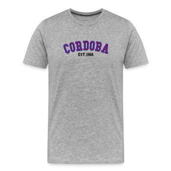 Córdoba Fondé en 1966 - T-shirt bio Premium Homme - gris chiné - Devant - Damien (186cm)