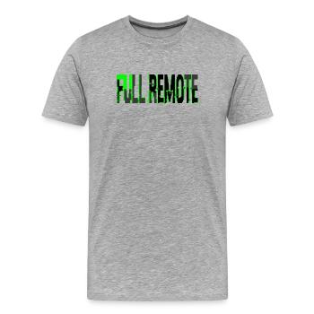 Telearbeit Total Style Glitch Informatique - Männer Premium Bio T-Shirt - Grau meliert - Vorne - Damien (186cm)