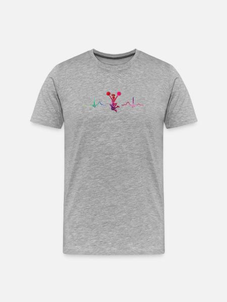 Cheerleader Cheer Mom Cheerleading - Männer Premium Bio T-Shirt - Grau meliert