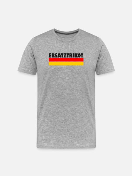 Ersatztrikot - Männer Premium Bio T-Shirt - Grau meliert