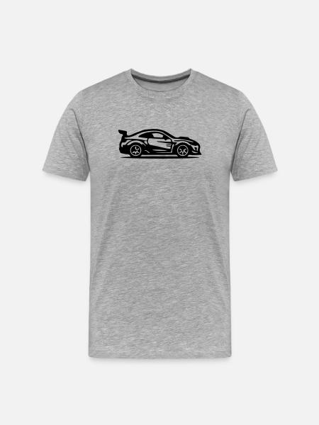 Car Sports Car Icon - Men's Premium Organic T-Shirt - heather grey