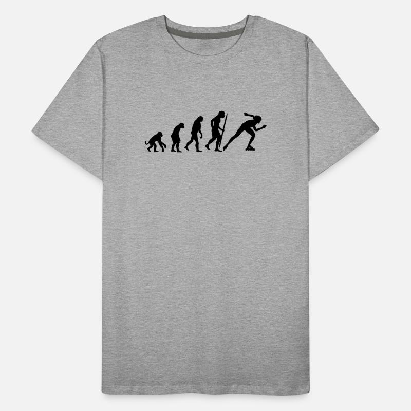Evolution de patinage de vitesse en ligne T-shirt bio Premium Homme