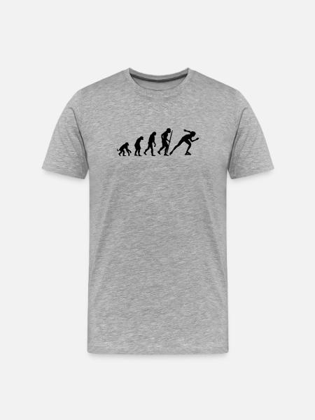 Changes in line speed skating - Men's Premium Organic T-Shirt - heather grey