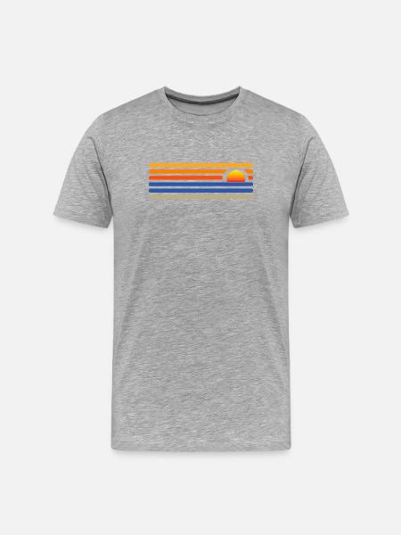 Sunset on the beach - Men's Premium Organic T-Shirt - heather grey