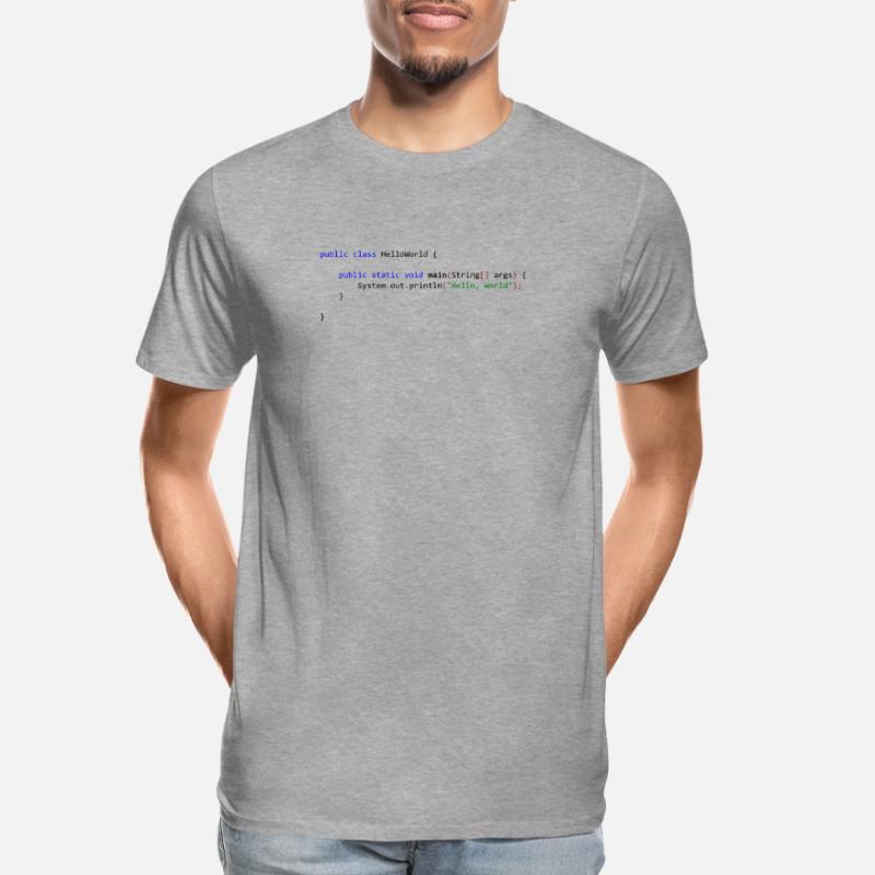 Hello World in Java Men's Premium Organic T-Shirt