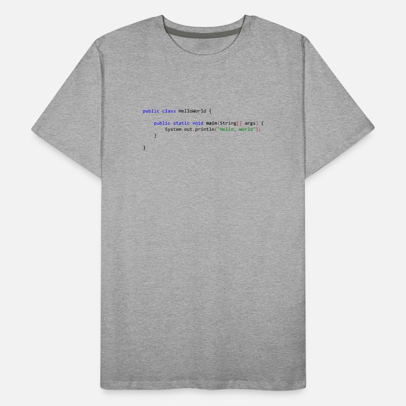 Hello World in Java Men's Premium Organic T-Shirt