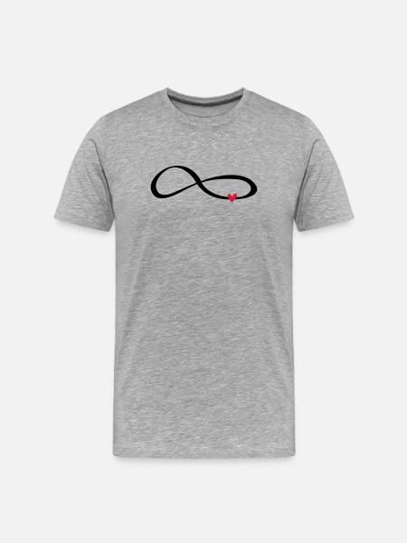 Infinity sign symbol gift love - Men's Premium Organic T-Shirt - heather grey