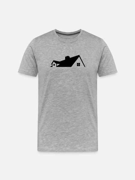 Logo house simple logo - Men's Premium Organic T-Shirt - heather grey