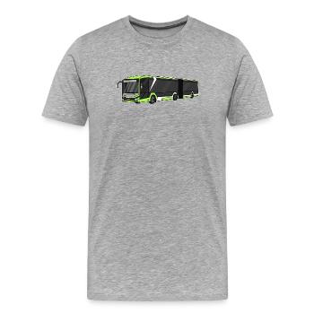 Bus, school bus, bus driver - Men's Premium Organic T-Shirt - heather grey - Front - Damien (186cm)