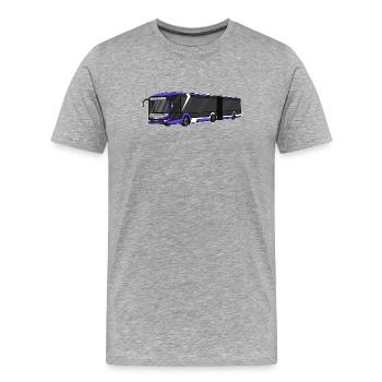 Bus, school bus, bus driver - Men's Premium Organic T-Shirt - heather grey - Front - Damien (186cm)