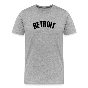 Chemise de Détroit - T-shirt bio Premium Homme - gris chiné - Devant - Damien (186cm)