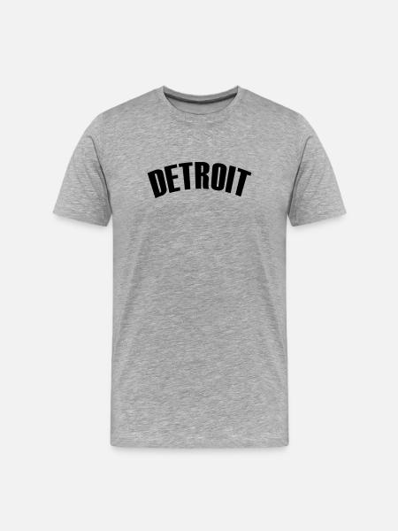 detroit shirt - Männer Premium Bio T-Shirt - Grau meliert