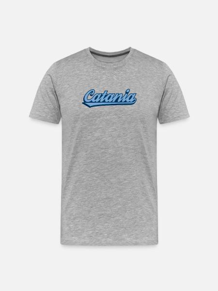 Catania Coastal Retro Lettering - Men's Premium Organic T-Shirt - heather grey