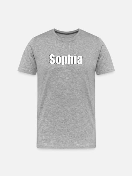Sophia - (Nom du peuple) - T-shirt bio Premium Homme - gris chiné