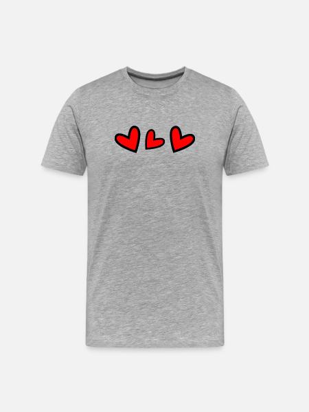 COEUR - T-shirt bio Premium Homme - gris chiné