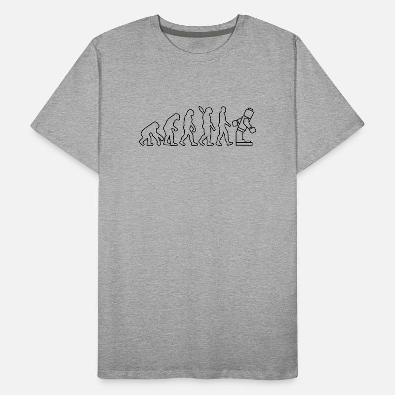 Brique de serrage Evolution Humanity Brique cloutée T-shirt bio Premium Homme