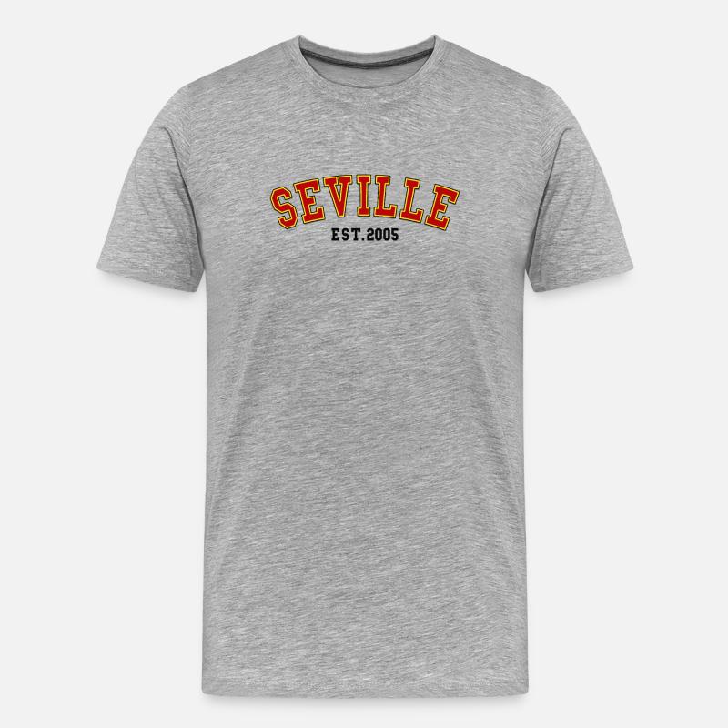 Sevilla Est.2005 - Männer Premium Bio T-Shirt - Grau meliert