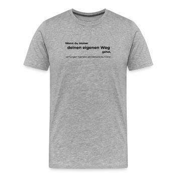 Motivateur - T-shirt bio Premium Homme - gris chiné - Devant - Damien (186cm)