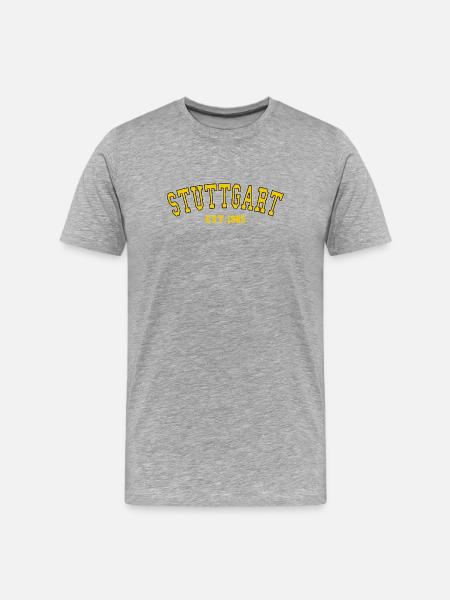Stuttgart Est. 1985 - Männer Premium Bio T-Shirt - Grau meliert