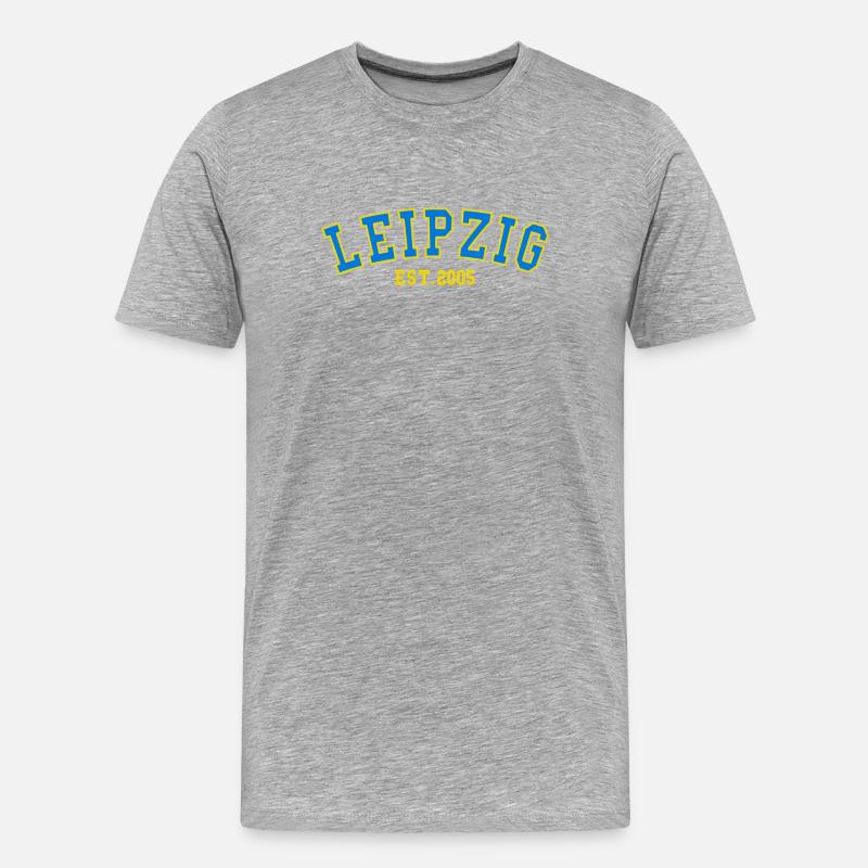 Leipzig Est. 2005 - Männer Premium Bio T-Shirt - Grau meliert
