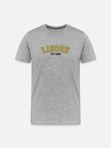 Lisbon Est. 1985 - Men's Premium Organic T-Shirt - heather grey