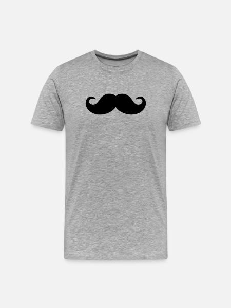 moustache - T-shirt bio Premium Homme - gris chiné