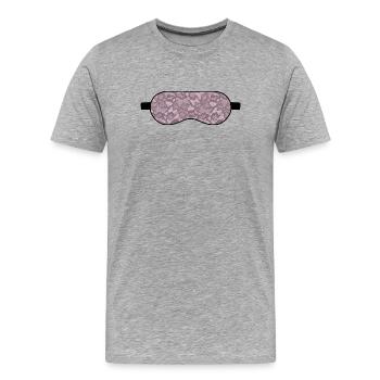 Masque de nuit texturé en dentelle lavande - T-shirt bio Premium Homme - gris chiné - Devant - Damien (186cm)