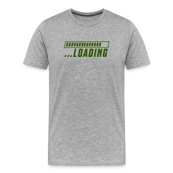 Loading - Men's Premium Organic T-Shirt - heather grey - Front - Damien (186cm)