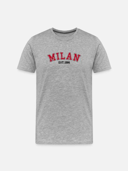 Mailand, gegründet 1986 - Männer Premium Bio T-Shirt - Grau meliert