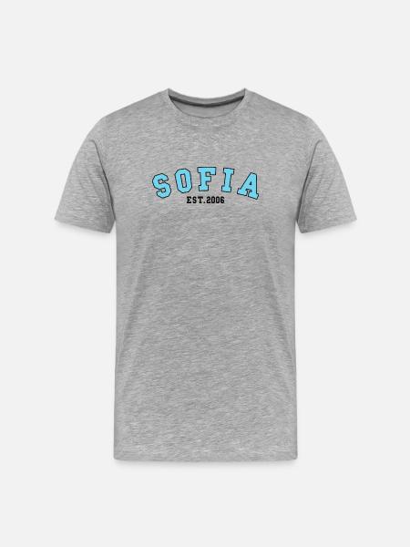 Sofia gegründet 2006 - Männer Premium Bio T-Shirt - Grau meliert