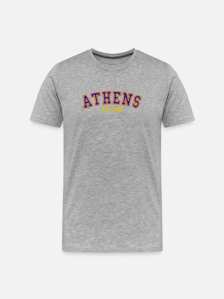 Athen gegründet 1986 - Männer Premium Bio T-Shirt - Grau meliert