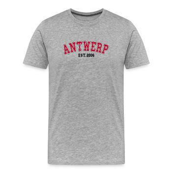 Antwerp Est. 2006 - Men's Premium Organic T-Shirt - heather grey - Front - Damien (186cm)