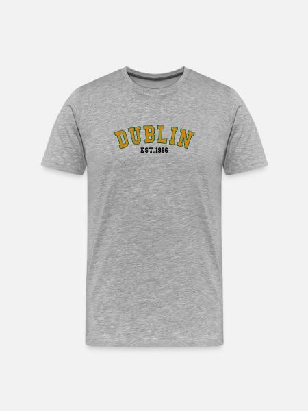 Dublin Fondée en 1986 - T-shirt bio Premium Homme - gris chiné