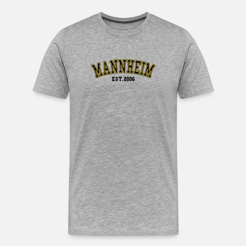 Mannheim Gründung 2006 - Männer Premium Bio T-Shirt - Grau meliert
