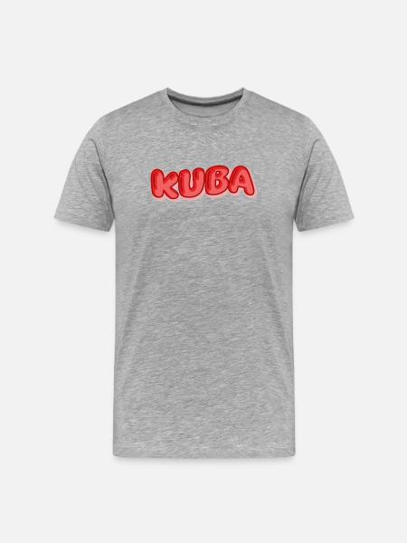 Comic Kuba - Männer Premium Bio T-Shirt - Grau meliert