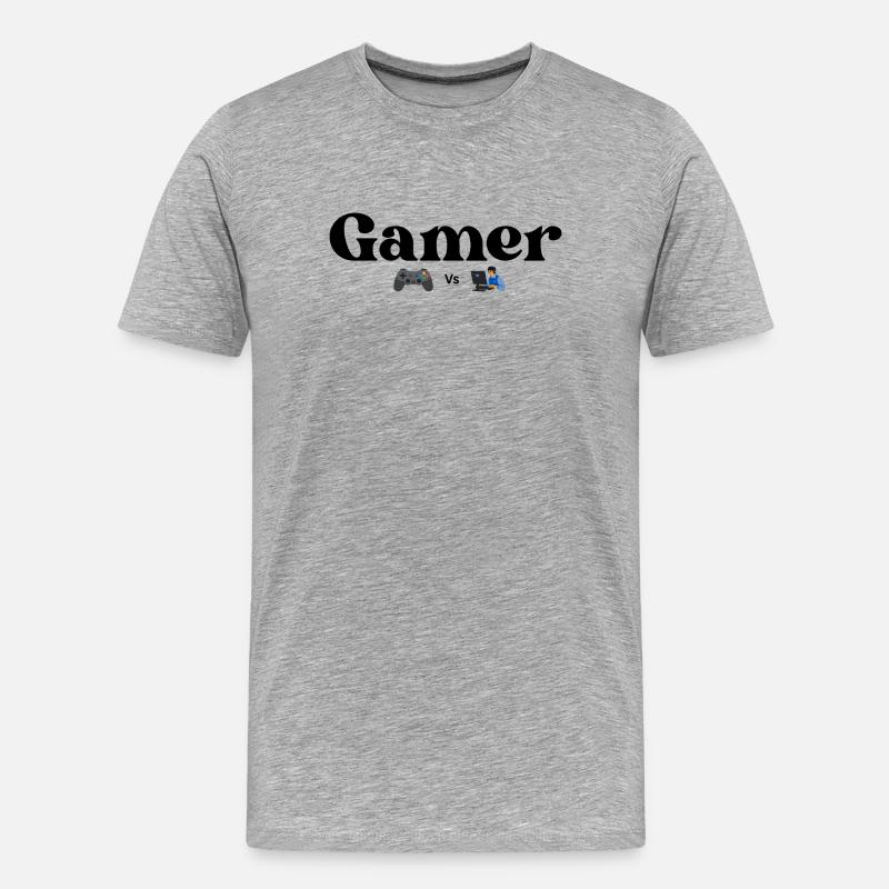 Controller VS PC - Men's Premium Organic T-Shirt - heather grey