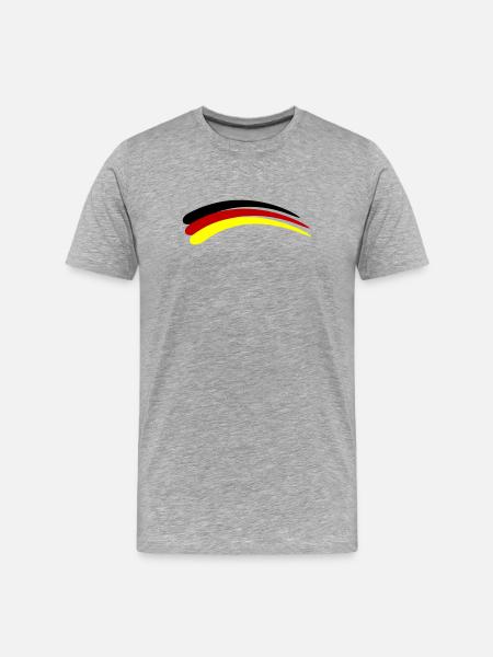Germany Flag Line - Men's Premium Organic T-Shirt - heather grey