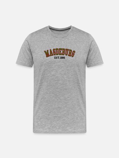 Magdeburg Est. 1986 - Men's Premium Organic T-Shirt - heather grey