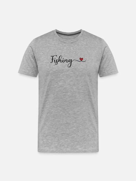 Pêche - T-shirt bio Premium Homme - gris chiné